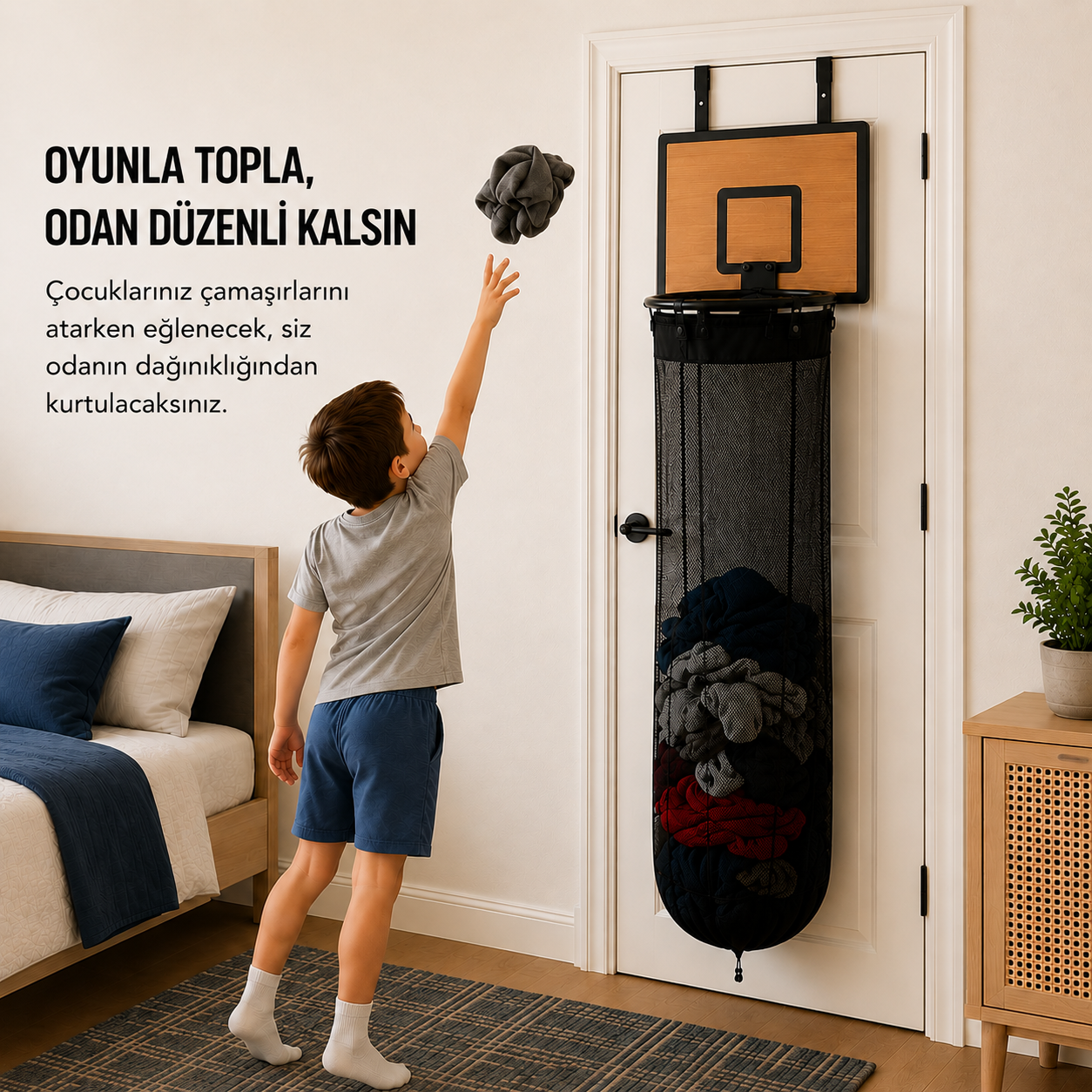 Basket Potalı Kirli Çamaşır Sepeti